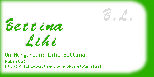bettina lihi business card
